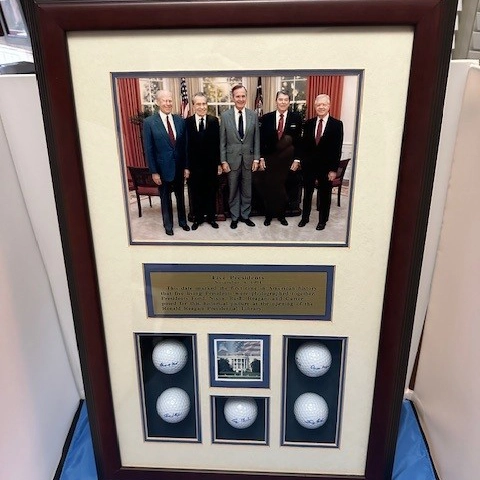 Five Presidents Ford-Nixon-Bush-Reagan-Carter Signed Golf Balls