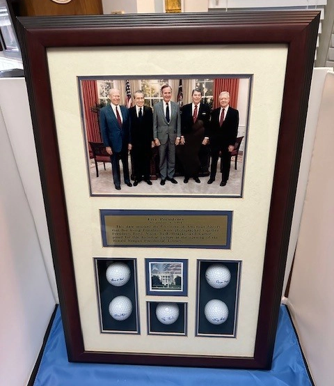 Five Presidents Ford-Nixon-Bush-Reagan-Carter Signed Golf Balls